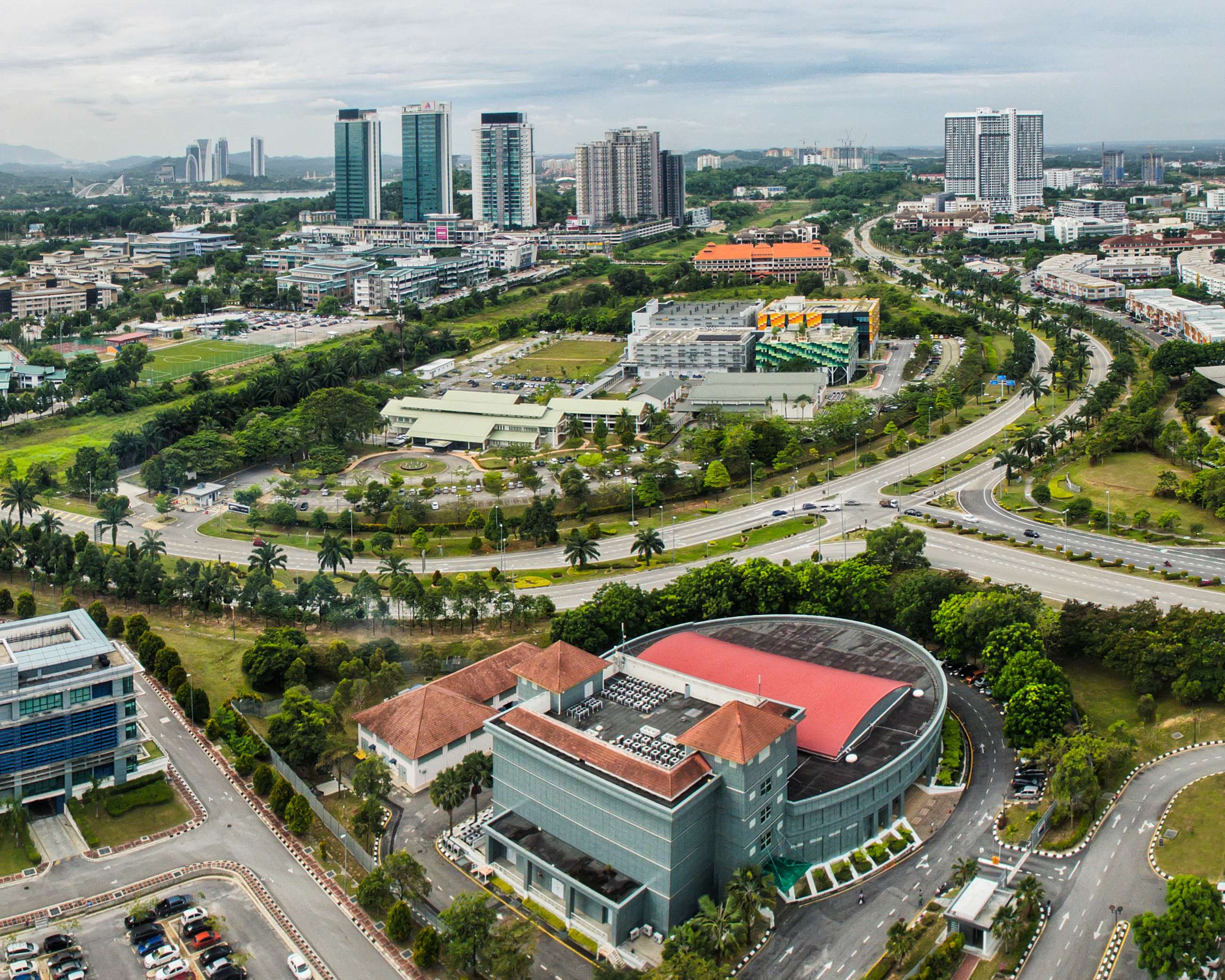 Aerial view of Cyberjaya, Selangor, where INFINITY AK GROUP is based